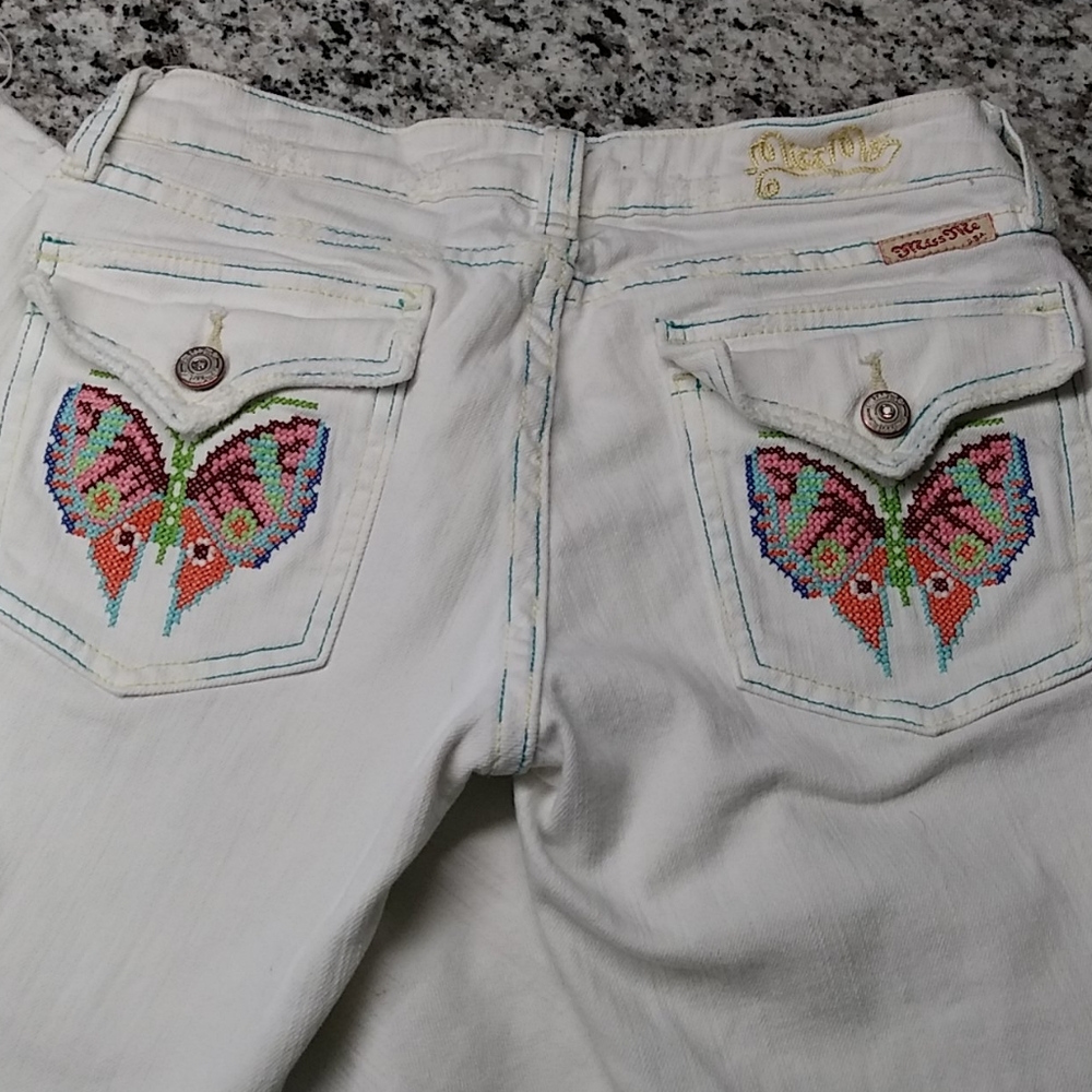 SOLD....Miss me white jeans